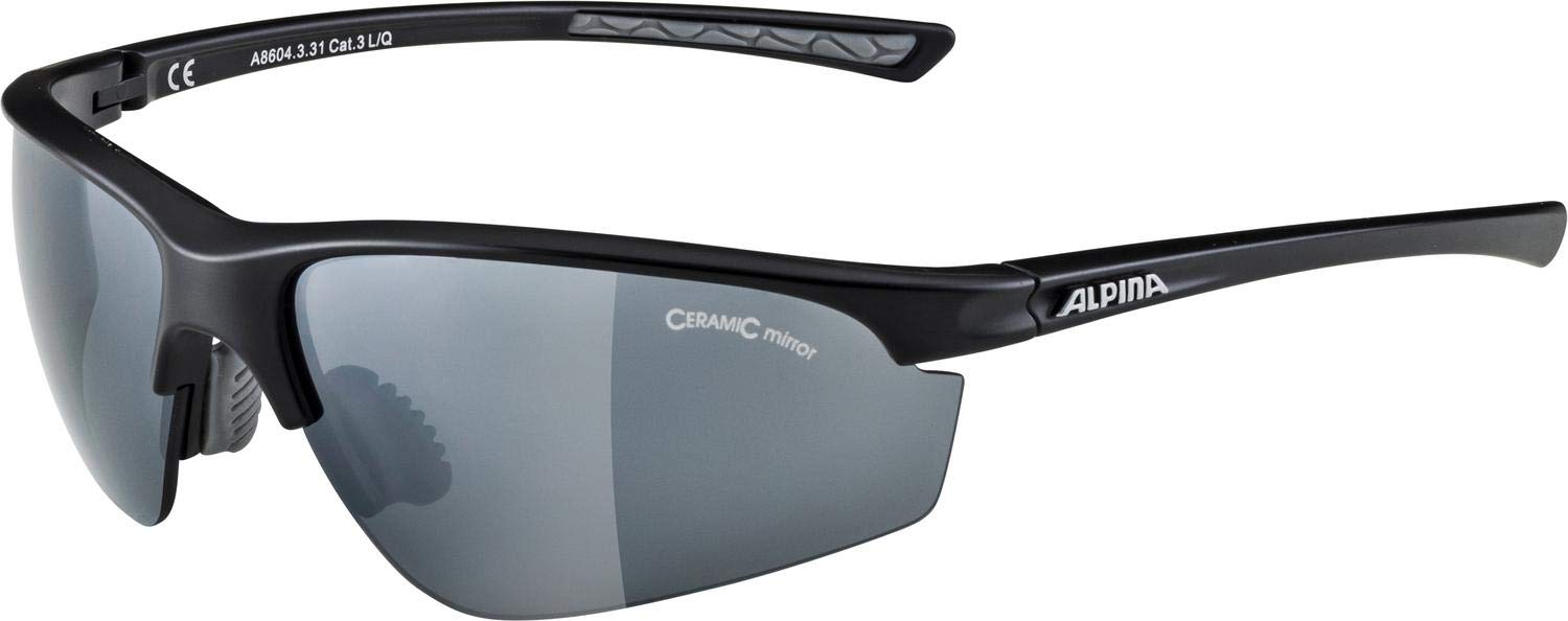ALPINA Unisex - Erwachsene, TRI-EFFECT 2.0 sports glasses, black matt, One Size