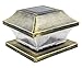 Sogrand Solar Post Cap Lights Outdoor 4 x 4 Vinyl Silver Lantern for 4x4 5x5 Wood or PVC Posts Bright 15 Lumens Fence Light Warm White LED Deck Lighting Waterproof Porch Caps Lamp Dusk to Dawn 2Pack