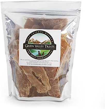 Green Valley Treats Chicken Jerky Dog Treats 98% Fat Free Restaurant Quality Chicken Breast Treat for Dogs
