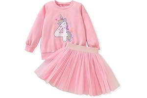 CPEI 4th Birthday Outfit for Toddler Girls 4 Year Old Fourth Four Sweatshirt Tutu Skirt Fall Clothes