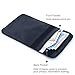 RFID Blocking Phone Purse Bag Genuine Leather Silence Pouch Passport Sleeve Anti-Radiation for Pregnant Women(Balck)