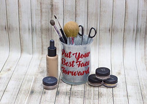 Put Your Best Face Forward Glitter Make Up Brush Holder