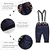 Baby Boys Gentleman Outfits Suits, Infant Shirt+Pants+Bow Tie Suit Clothes Set Outfit Blue(4-7 Months Blue)