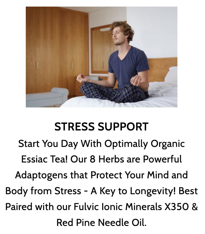 Optimally Organic ESSIAC Tea 8 Herb Powder - USA & EU Organically Grown Finely Ground Herbs! - Rene Caisse's Prized Recipe with Sheep Sorrel Roots!