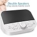 LATOW White Noise Machine, Baby Sleeping Sound Therapy with 28 Non-Looping Sounds, Portable for Home, Office, Travel, 2 Speakers, Headset Jack, DC Output, Timer, White