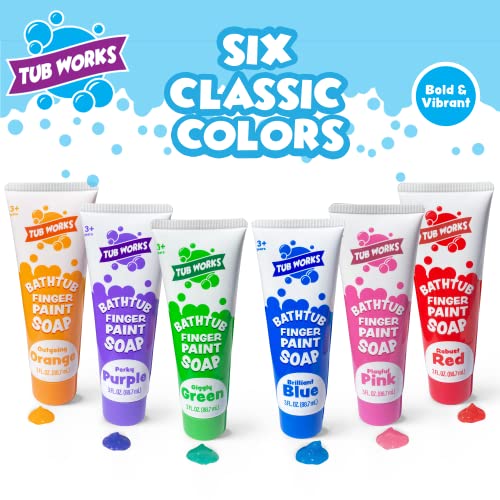 Tub Works™ Bathtub Finger Paint Soap, Classic 6 Pack NonToxic