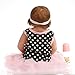 Reborn Baby Doll realistic baby dolls Vinyl Silicone Babies 22inch 55cm Doll Newborn real baby doll Free Pacifier black dress white dots nifty suit
