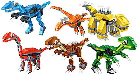 YOUDirect Dinosaur Mini Blocks Egg Toys Jurassic Dinosaur Brick Toys Set for Boys and Girls 6 Pcs