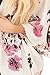 Women Fashion Floral Print Kimono Cardigan Cover Up Loose Blouse Beach Party Wear Rose Red XXL