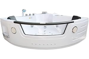 Whirlpool Bathtub Hot Tub Massage Double Pump with Heater Hydrotherapy 2 Two Persons Angelica