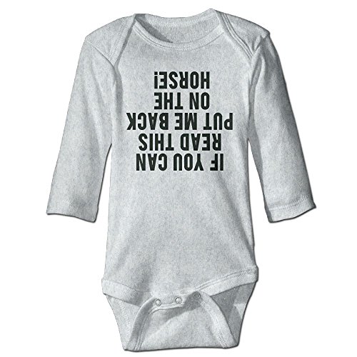 Richard Unisex Infant Bodysuits Equestrian Funny Horse Baby Babysuit Long Sleeve Jumpsuit Sunsuit Outfit 18 Months Ash