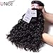 UNice Hair Icenu Series 8A Grade Brazilian Water Wave 3 Bundles with Lace Closure Free Part 100% Unprocessed Virgin Human Hair Weave Extensions (18 20 22+16 closure)