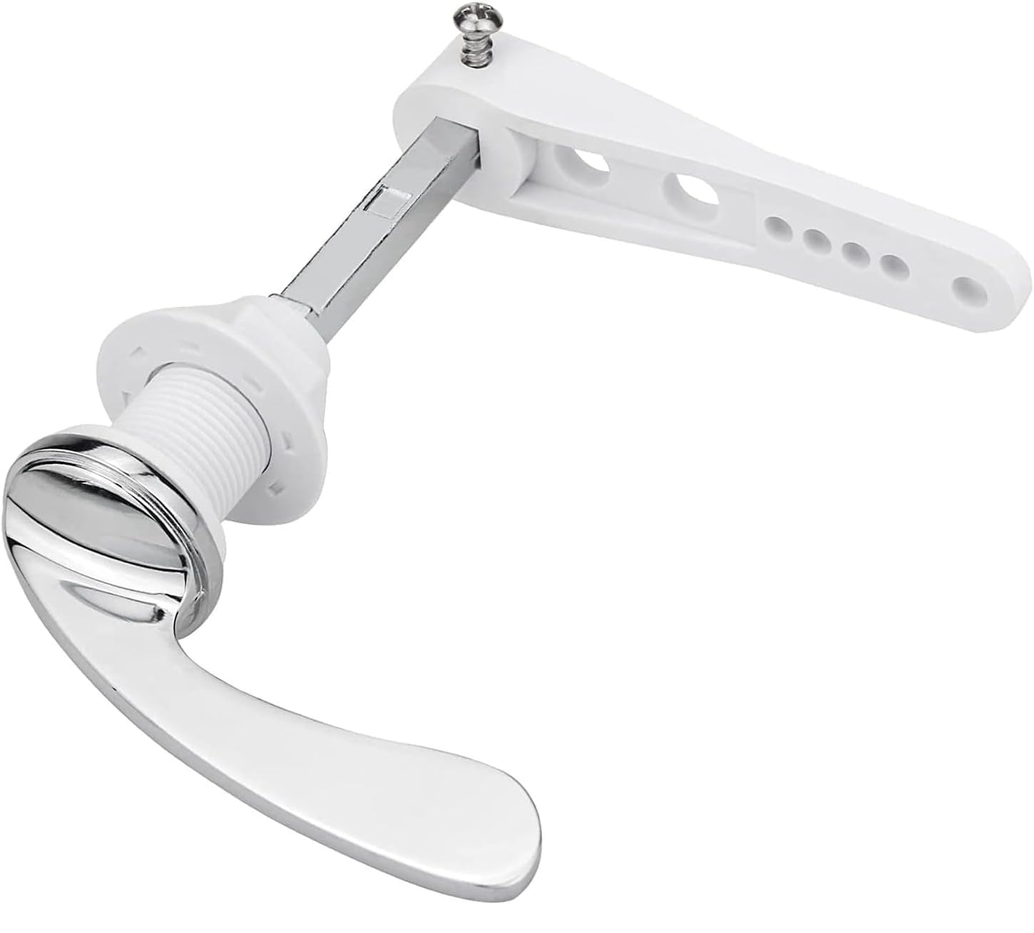 Merriway BH05645 Chrome Plated Replacement Metal Handle For Toilet WC Cistern, White