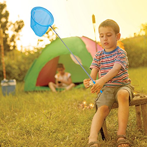 USATDD 5 Pack Kids Telescopic Butterfly Fishing Nets Great for Catching Insects Bugs Fish Caterpillar Ladybird Nets Outdoor Tools Colorful Extendable 34" Inch