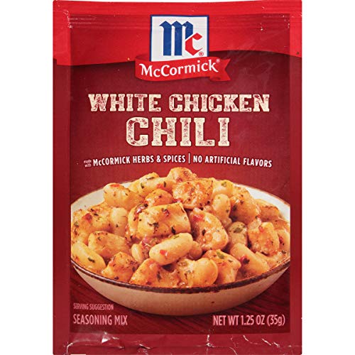 Amazon Com Mccormick White Chicken Chili Seasoning Mix 1 25 Oz Grocery Gourmet Food