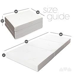 Milliard Folding Mattress, Tri Fold with Removable