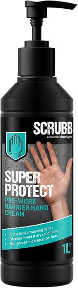 SCRUBB Super Protect Pre-Work Barrier Hand Cream 1L Non-Greasy Fragrance Free view 1