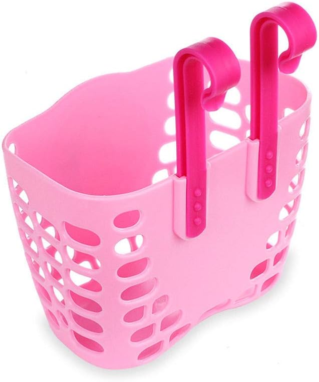 Pink MINIFACTORY Kids Bike Basket Cute Happy Rabbit Pattern Bicycle