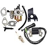 HIFROM Repalce Carburetor Ignition Coil with Spark Plug for Honda Gx160 Gx200 5.5hp 6.5hp Engine Generator Lawn Mower Motor