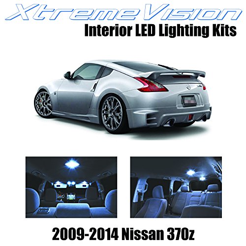 Click Here to See More Images XtremeVision® Nissan 370Z 2009-2014 (5 Pieces) Cool White Premium Interior LED Kit Package + Installation Tool
