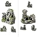 Aquarium Mountain Ornaments Decorations Terrarium Fish Tank Resin Rock Cave Ruins Plants Decor 2 Packthumb 4