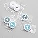 Big Dot of Happiness Little Miracle Boy Blue & Gray Cross - Baptism or BabyShower Round Candy Sticker Favors Labels Fit Chocolate (1 Sheet 108)