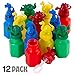 Kicko 12 Pcs Dinosaur Bubbles Bottles - Dinosaur Party Favor Bubbles for Birthday Parties, Party Favors for Kids 4-8 Multi Color Bubble Toys - Fun Party Toy for Kids