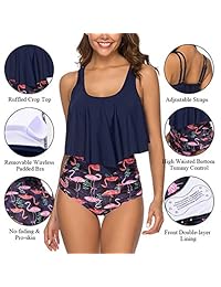 Traje de baño de cintura alta para mujer, traje de baño de dos piezas