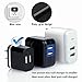 Costyle 2-Pack 5V/2.0Amp Dual USB 2-port Easy Grip Home Travel Wall Charger Adapter for Smartphone, Google Nexus 5X 6P, Blackberry, MP3/4, iPod Touch, PSP, Digital Camera and Most Device(Silver+Gray)
