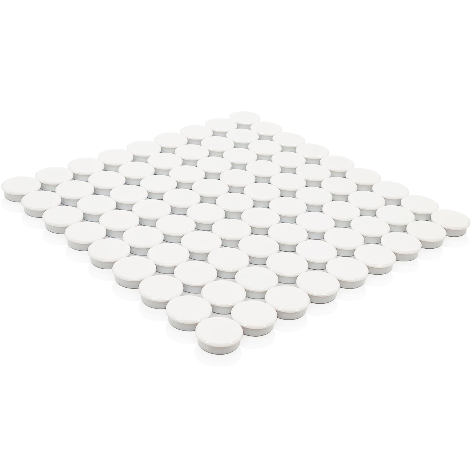 ZDZBLX Fridge Magnets, 80Pcs Small Round Strong Magnet, Heavy Duty Mini Whiteboard Magnets, Cute Magnetic Dots for Fridge, Notice Board, School, Office & Kitchen, White Refrigerator Magnets for Adults