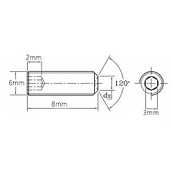 M6 x 8mm Hex Socket Head Cup Point Set