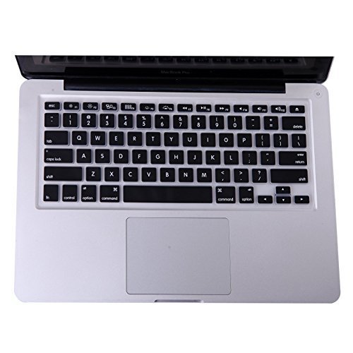 Se7enline Compatible with Macbook Keyboard Cover Skin for Old Macbook Pro, MacBook Pro Retina 13" 15" 17" and Old MacBook Air 13 inch Models: A1369, A1466, A1502, A1425, A1398 (US Layout), Black — image 1