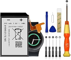 Amazon.com: Batería de repuesto para Samsung Galaxy Gear Sport SM-R600  R600NZKCXAR, para EB-BR730ABE, con cinta adhesiva, kit de reparación :  Celulares y Accesorios