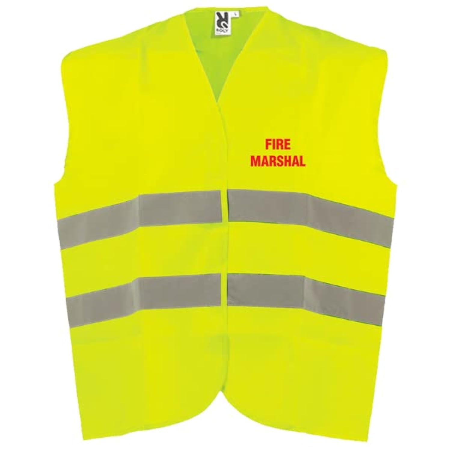 VSafety Fire Marshal Hi Vis Vest - Medium/Large - Yellow Safety Vest