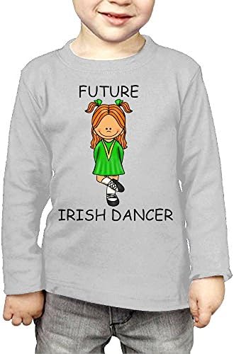 ZheuO Boys &amp; Girls Toddler Future Irish Dancer Cozy 100% Cotton T-Shirts Unisex Gray 2 Toddler
