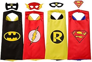 Rubie's Super Hero Cape Set Officially licensed DC Comics Assortment  4 Capes, 3 Masks, and 1 Chest Piece, One Size...