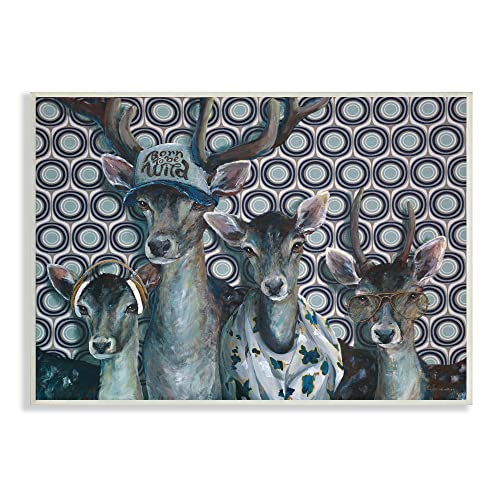 Stupell Industries Born to Be Wild Forest Animals Family Patterned