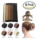 Mokde Mondge 6pcs Bun Maker for Women Girls Magic DIY Perfect Twist Donut Hair Bun Making Styling- 6 Color: Beige, Blonde, Light Brown, Coffee, Deep Brown, Black