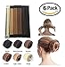 Mokde Mondge 6pcs Bun Maker for Women Girls Magic DIY Perfect Twist Donut Hair Bun Making Styling- 6 Color: Beige, Blonde, Light Brown, Coffee, Deep Brown, Black