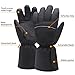 Unisex Touchscreen Texting Rechargeable Battery Heated Gloves Kit, Waterproof Winter Warm Thermal Gloves for Outdoor Camping Hiking Hunting (3.7V)