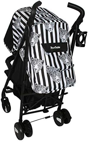my babiie monochrome leopard stroller