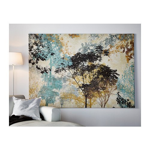 Ikea Premiar Forest Ambiance Canvas Picture with Frame Large 55"x 78