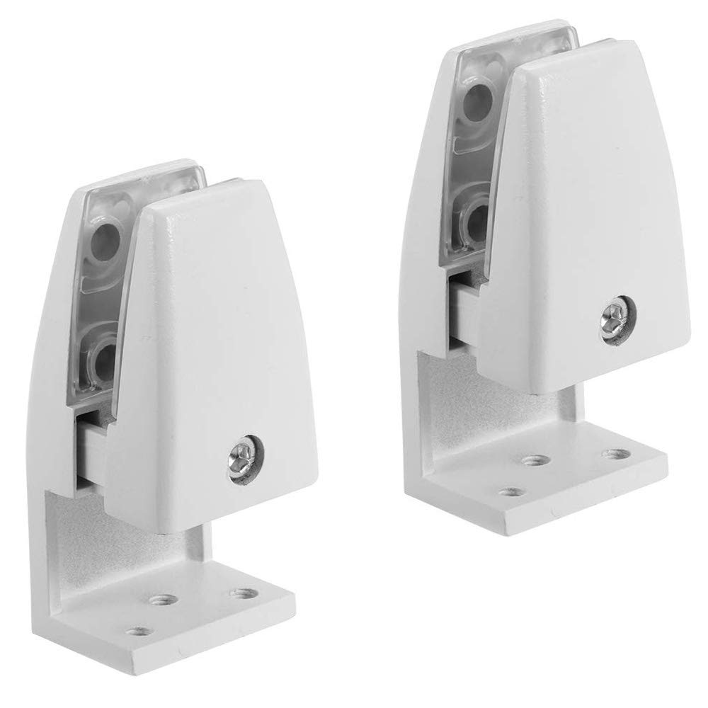 SEM02 2pcs Slim Edge-mount Brackets for Desk Top Privacy Screens/Dividers - White