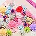 Fityle 50 Pieces Assorted Colors Size Resin Rose Flower Flatback Cabochons Embellishments