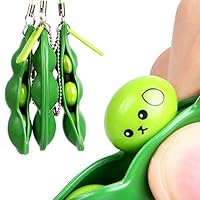 Rubyyouhe8 Stress Relief Toys&Portable Elastic Beans Squishes Pendants Squeeze Stress Relieve Kids Adults Toy - Green Fiddle Toys for Boys Girls Kids Adults Finger Exercise