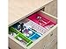 MMMMARILYN Drawer Organizer with 2 Adjustable Drawer Dividers (White S, Pink S, Green L, Blue L, Pack of 4)