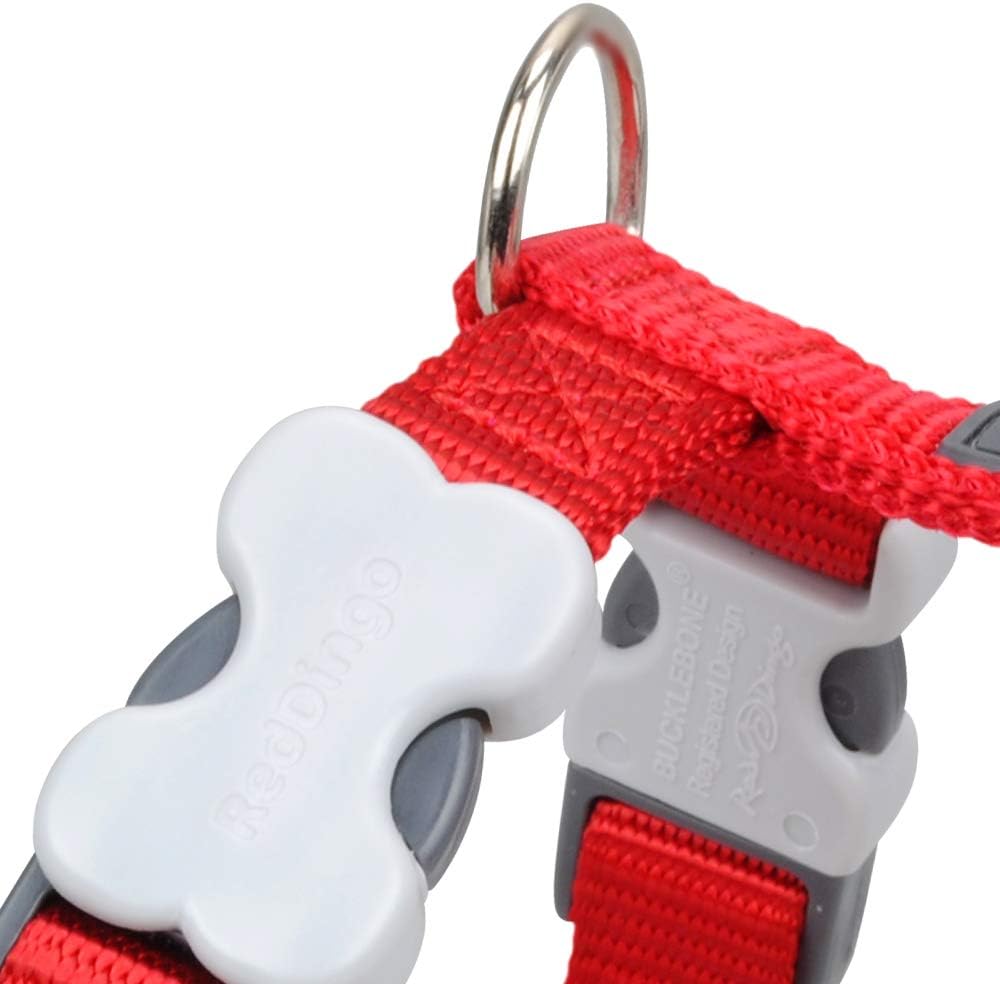 Red Dingo Classic Dog Harness Plain, Red, Small 15mm - Image 3