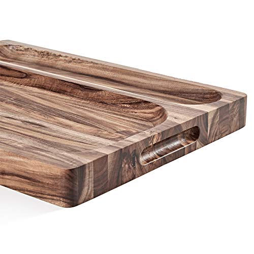 Extra Large Acacia Wood Butcher Block Cutting Board, Heavy Duty