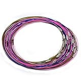 Housweety 50 Mixed Screw Clasp Choker Necklaces 18