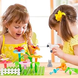 PREBOX Flower Building Toys Set for Toddler Girls